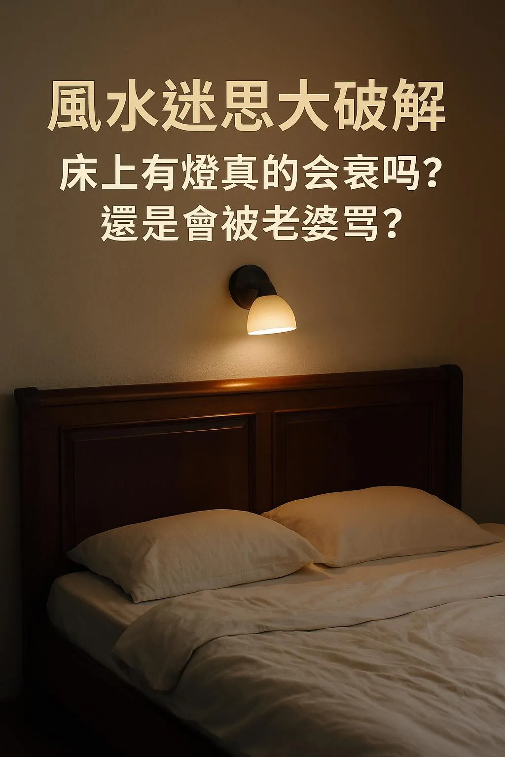 風水迷思大破解：床上有燈真的會衰嗎？還是會被老婆罵？-大貓老師的風水迷思拆解#1