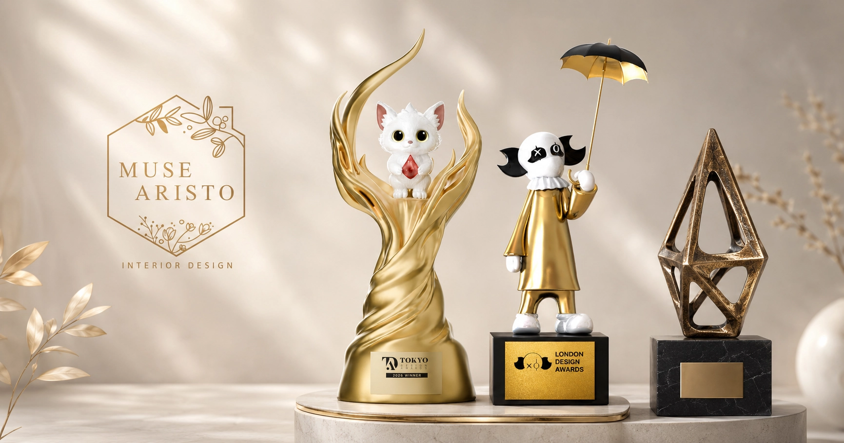 繆思雅集以 「Liquor Explorer|黑松複合式商業空間」 於 2026 年獲得 Tokyo Design Awards 金獎、London Design Awards 金獎,並取得 A’ Design Award 銅獎肯定。