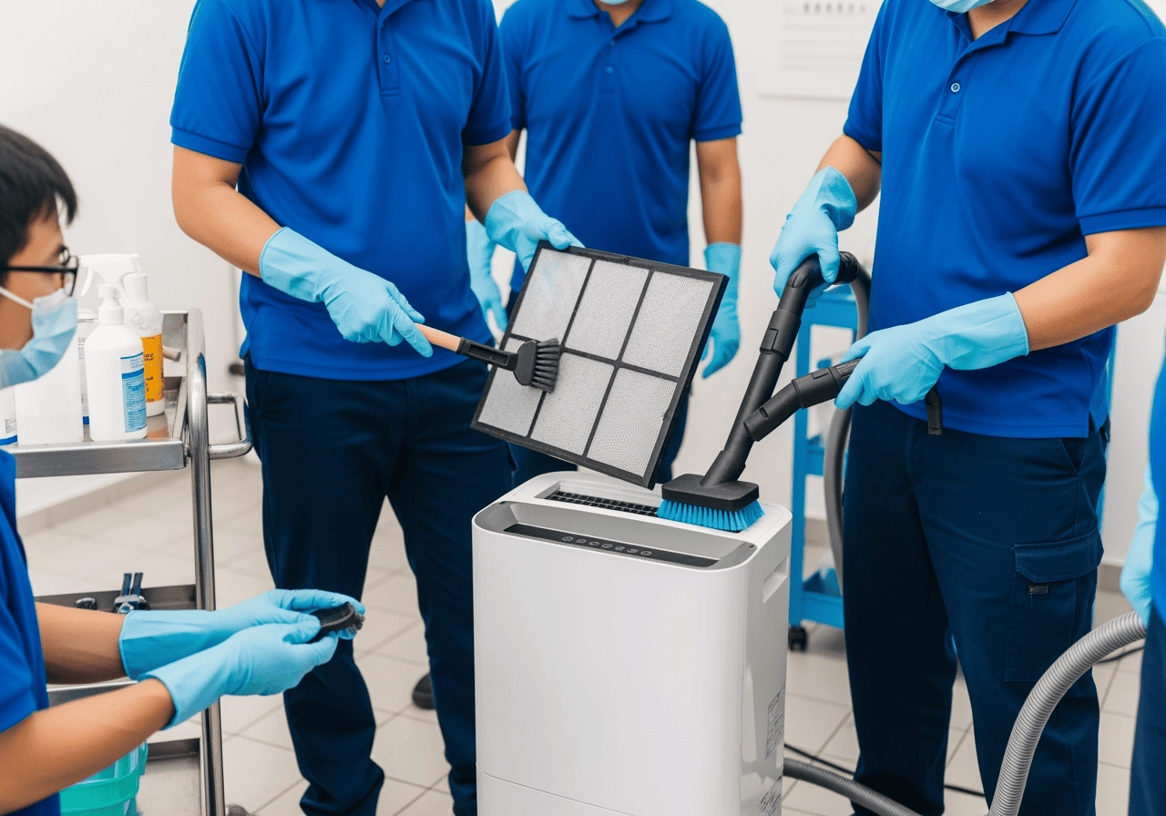 專業團隊清潔除濕機濾網