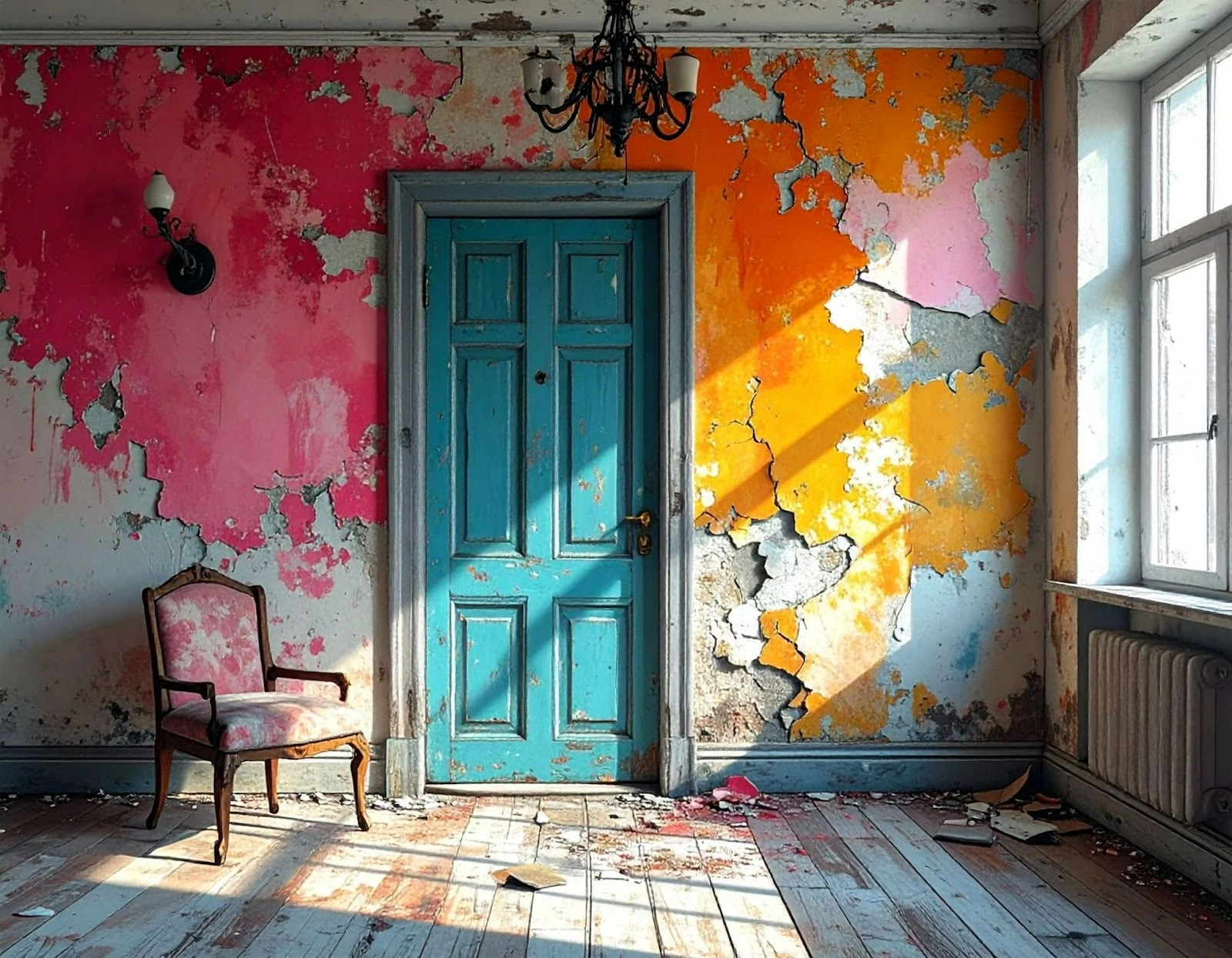 牆面出現裂痕與色差