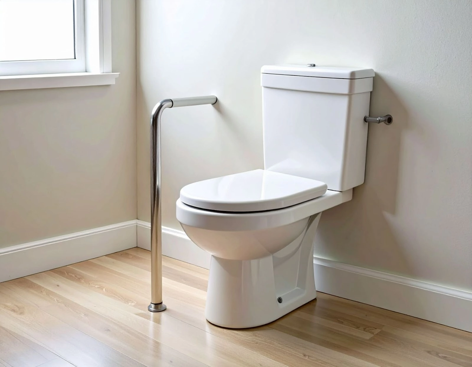 設有扶手的家中廁所