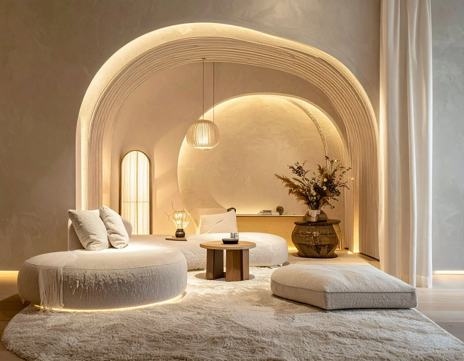 設計師利用軟裝配件與燈光改造空間