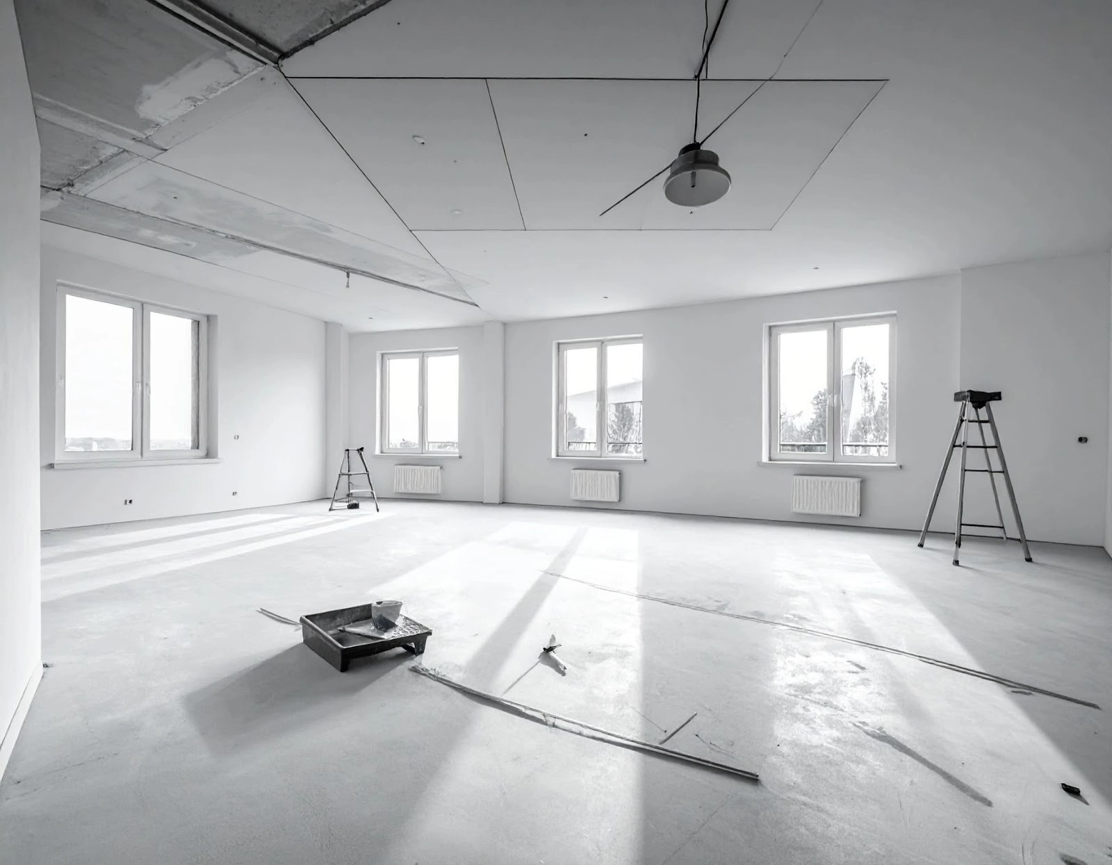 尚未完工的裝修空間